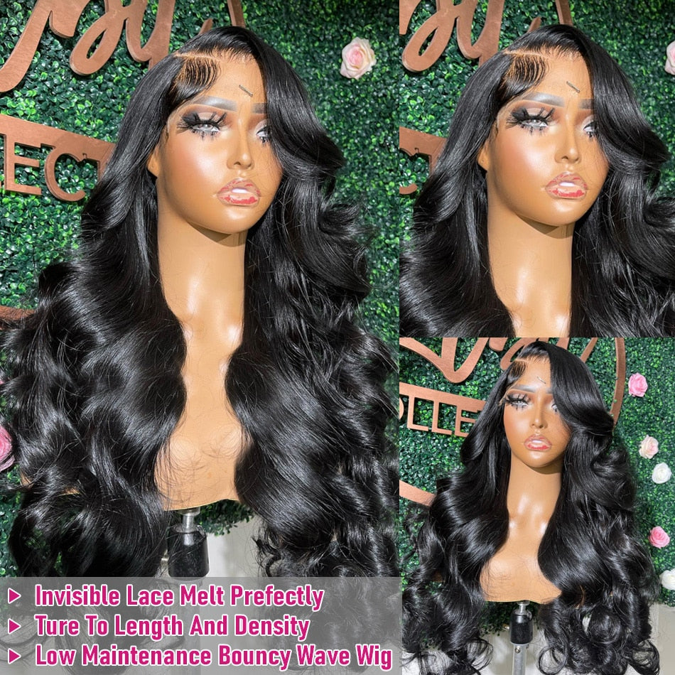 13X6 Hd Lace Frontal Wig 32 40 Inch Body Wave Lace Front Wig Brazilian Wet And Wavy Human Hair Wigs