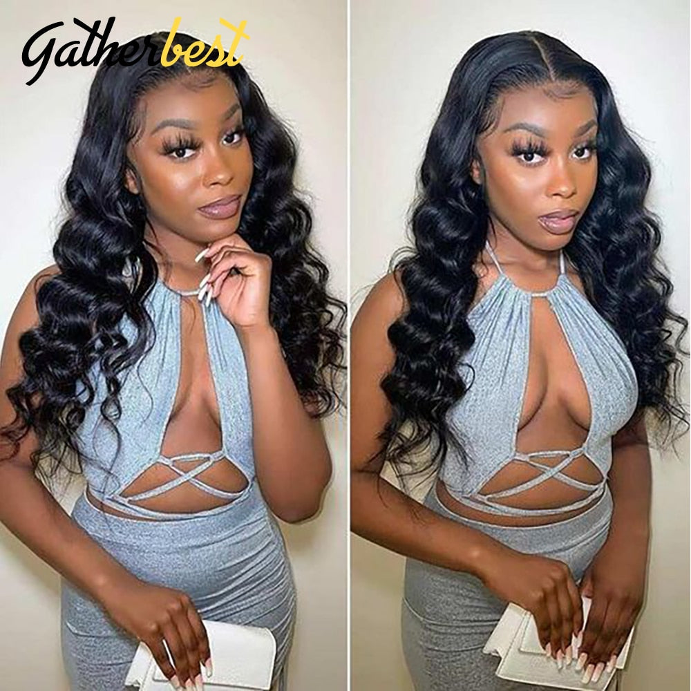 Loose Deep Wave Lace Front Wigs Human Hair 13x6 HD Lace Frontal Wig Natural Color