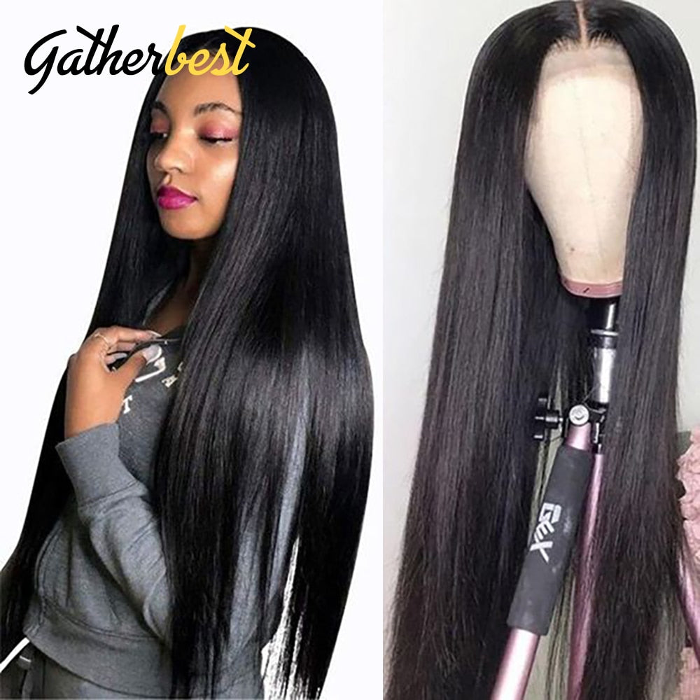 Straight Lace Front Wig Human Hair 13x4 HD Lace Frontal Wigs