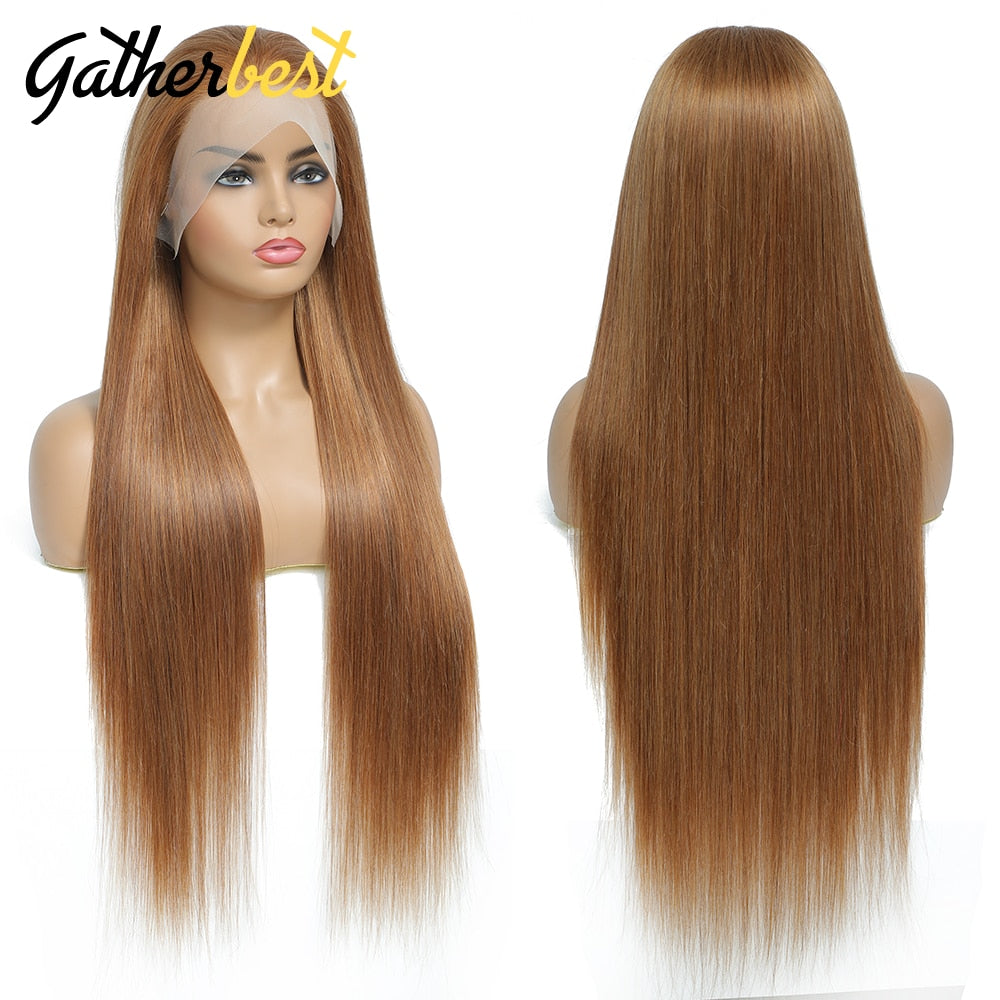 Human Hair Straight Wigs Brazilian Virgin Human Hair Wigs Pre Plucked With Baby Hair