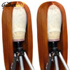 Ginger Human Hair Wig 34 Inch Straight Human Hair Wig For Black Women Glueless 4x4 Straigh