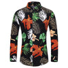 Many styles men long-sleeved plus size 7XL shirt fashion rose plant flower printed