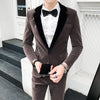 High Quality Gold Velvet Men Suit Jacket Fashion Men Wedding