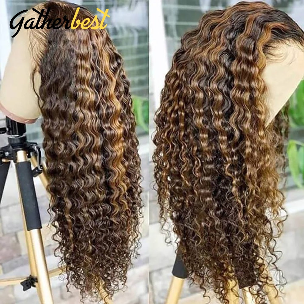 Curly Lace Front Human Hair Wigs HD Transparent Lace Wig 13x6 Human Hair