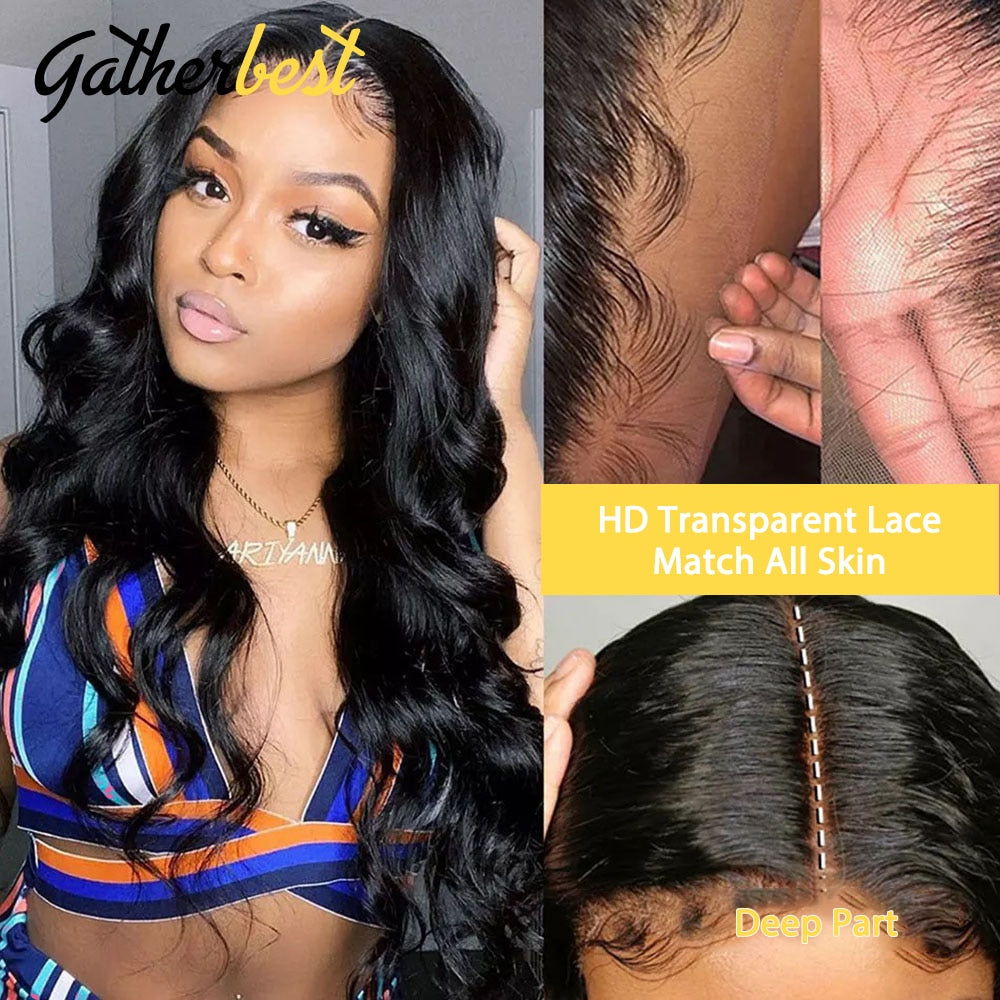 Body Wave Wig 13x4 Lace Frontal Wig Brazilian Transparent Lace Front Human Hair Wigs For Women