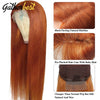 Ginger Human Hair Wig 34 Inch Straight Human Hair Wig For Black Women Glueless 4x4 Straigh