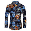 Many styles men long-sleeved plus size 7XL shirt fashion rose plant flower printed