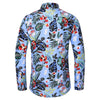 LIFENWENNA Flower Shirt Men Autumn Fashion Flower Printed