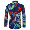 Many styles men long-sleeved plus size 7XL shirt fashion rose plant flower printed