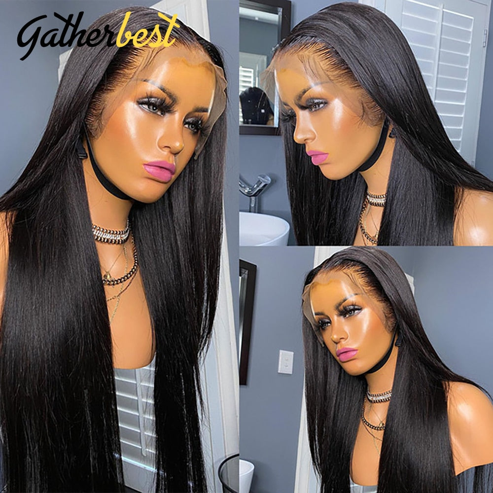 Straight lace front wig Transparent 5x5 13x4 Lace Front Human Hair Wig For women