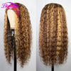 Brazilian Deep Wave Headband Human Hair Wig Highlight Glueless Wig for Women P4-27 Honey Blonde