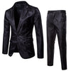 (Jackets + Pants) Men Business Casual Slim Suit Sets Fashion printed Tuxedo Weddingt