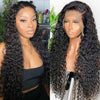 13X4 Lace Front Wig Water Wave Human Hair HD Transparent Deep Curly Lace Frontal Wigs Wet and Wavy