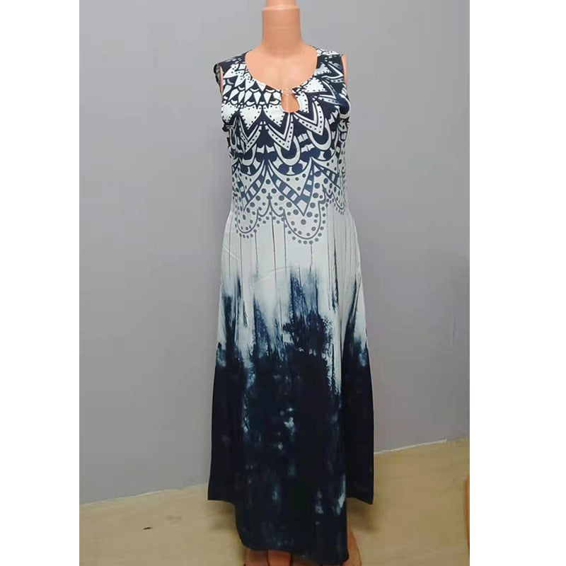 Bohemian Floral Printing Hollow Out Dresses For Women