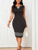 Summer High Waist Sexy V-Neck Sleeveless Dress Female Clothing