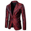 (Jackets + Pants) Men Business Casual Slim Suit Sets Fashion printed Tuxedo Weddingt