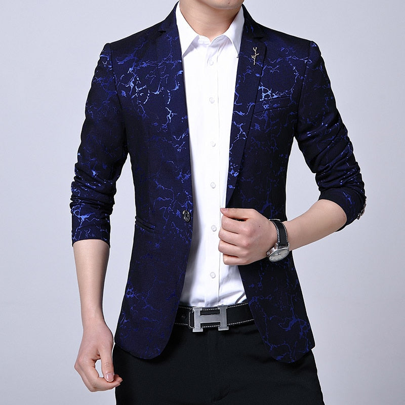 Luxury Blazer Shiny Wine Red Blue Black Contrast Color Stand-up Collar Blazer Slim Fit Suit Party Prom Wedding Dress Jacket