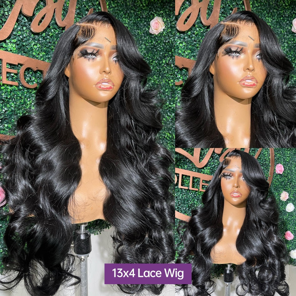 13x6 Transparent Body Wave Lace Wig Human Hair Wigs Brazilian Remy