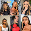 Body Wave Wig Highlight Ombre Lace Frontal Wig Human Hair Wig Stripe Honey Blonde